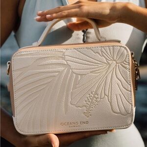 Oceans End Hawaii Tropical Chanelle Creme handbag
